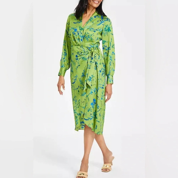 I.N.C. INTERNATIONAL CONCEPTS
Women's Printed Satin Midi Wrap Dress M - Picture 1 of 13